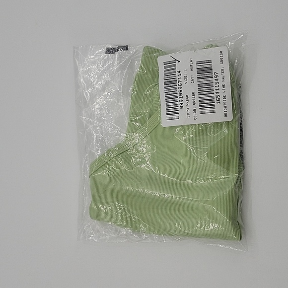 Madewell Supima® Rib Halter Tank Top in celery green size Large NWT NK640 - Picture 11 of 12